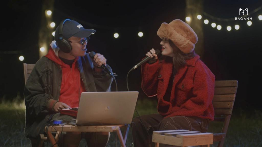 Bảo Anh và producer Quờ Bảo Anh và producer Quờ