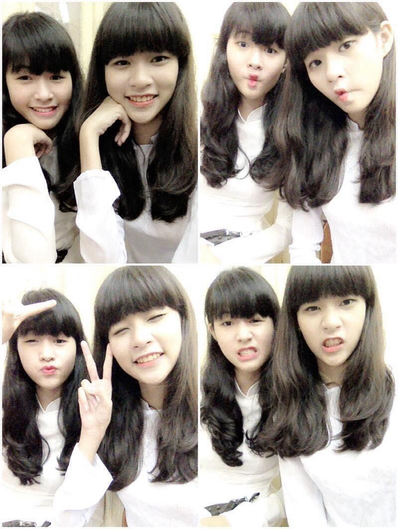 Cô nàng tạo dáng cute hột me chụp ảnh cùng bạn học Cô nàng tạo dáng cute hột me chụp ảnh cùng bạn học