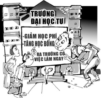 Dù có nhiều chính sách ưu tiên nhưng đại học ngoài công lập vẫn khó khăn trong tuyển sinh (Hình minh họa)