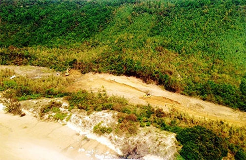 Khu vực an táng chụp từ máy bay trực thăng