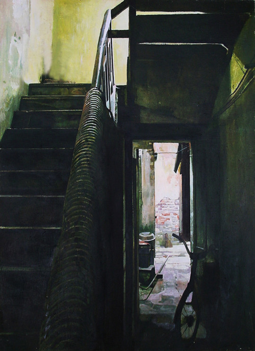 Ngõ nhỏ, phố nhỏ Hà Nội trong tranh Phạm Bình Chương ảnh 3