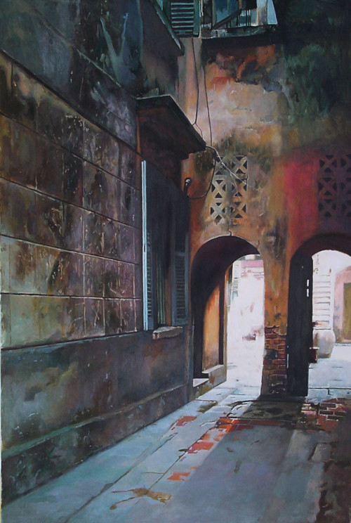 Ngõ nhỏ, phố nhỏ Hà Nội trong tranh Phạm Bình Chương ảnh 4