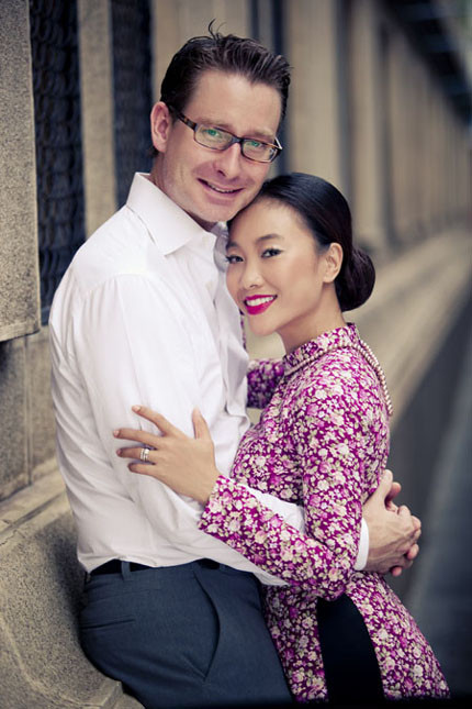 Đoan Trang và chồng (ảnh: Lê Thiện Viễn) 