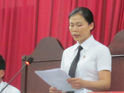 Thẩm phán Chu Lệ Hường, chủ tọa phiên sơ thẩm