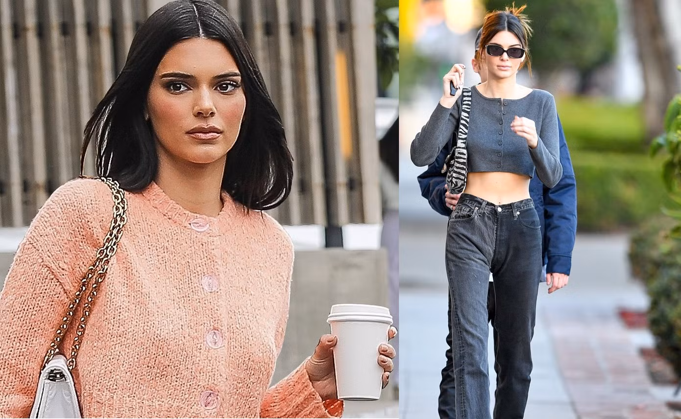 Kendall Jenner trong cả năm nay đã mặc Cardigan khá nhiều lần.