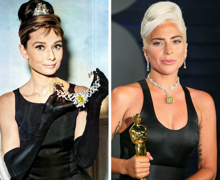 Viên kim cương được biết tới giờ chỉ có 4 phụ nữ đeo, trong đó có 2 người nổi tiếng: Audrey Hepburn và Lady Gaga.