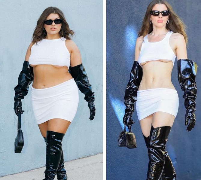 Gabriella mạnh mẽ tuyên bố cơ thể ngoại cỡ của cô không ngại bất cứ kiểu trang phục nào. Gabriella mạnh mẽ tuyên bố cơ thể ngoại cỡ của cô không ngại bất cứ kiểu trang phục nào.