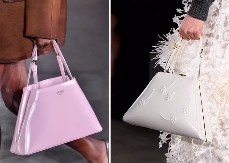 Prada là thương hiệu lăng xê mạnh mẽ nhất những thiết kế túi hình học.