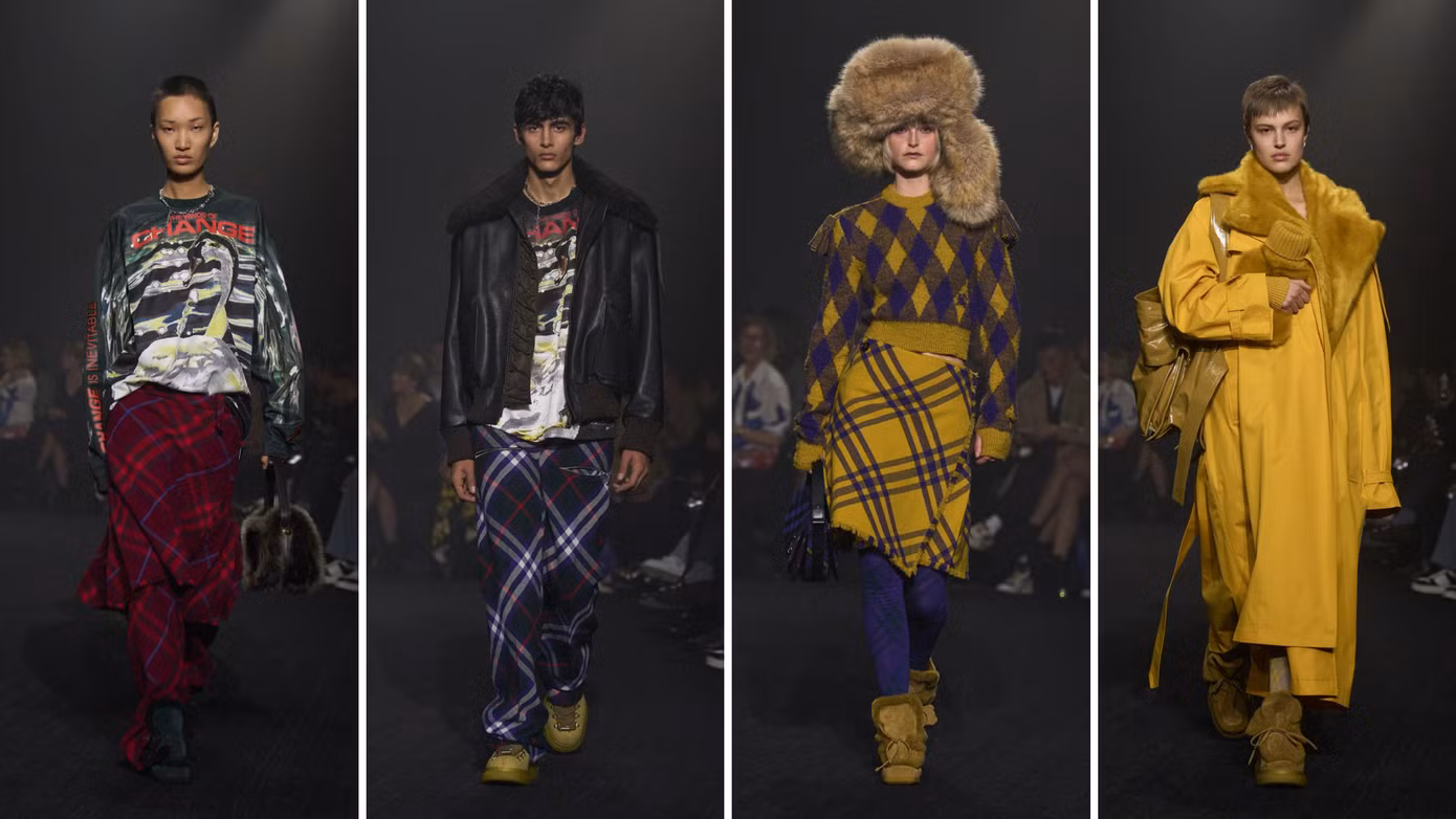 Can đảm từ bỏ màu be huyền thoại vốn gắn liền với nhà mốt, thay vào đó là màn trình diễn ngoạn mục với sắc tím, đỏ tía, cam, hồng, vàng, Daniel Lee chính thức lập nên triều đại mới. Can đảm từ bỏ màu be huyền thoại vốn gắn liền với nhà mốt, thay vào đó là màn trình diễn ngoạn mục với sắc tím, đỏ tía, cam, hồng, vàng, Daniel Lee chính thức lập nên triều đại mới.