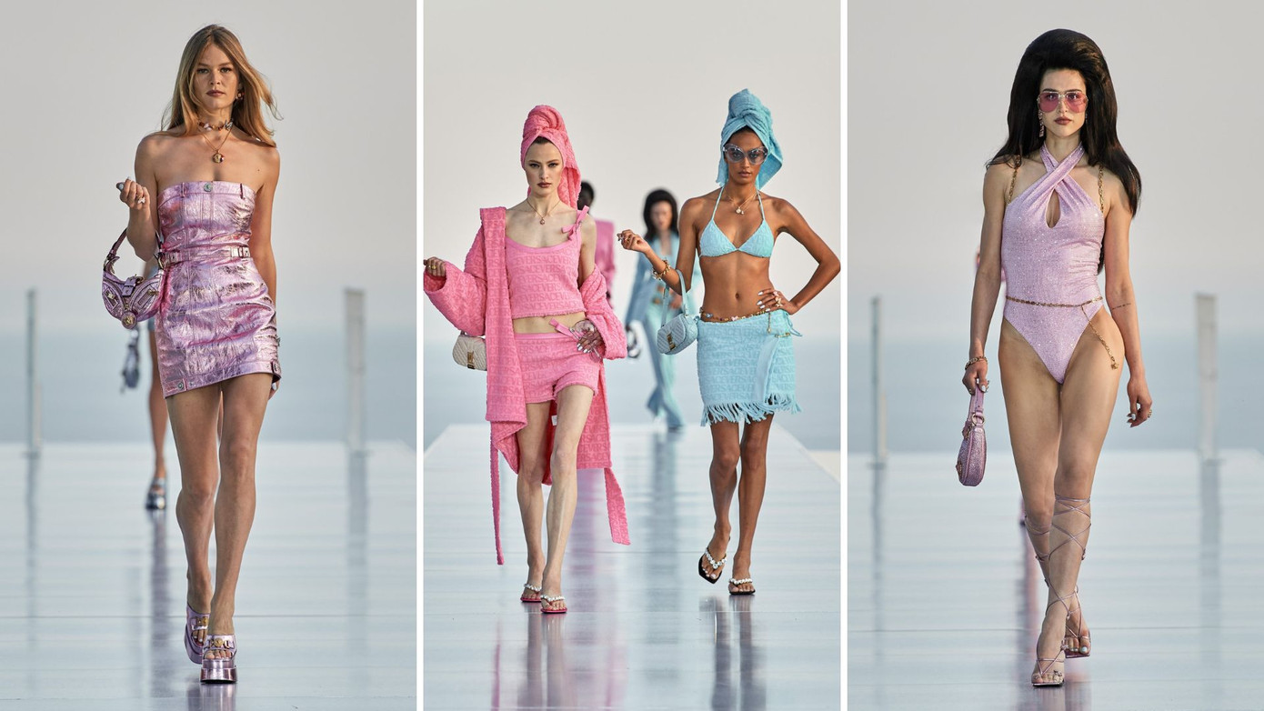 Chủ đề Barbie-core được khai thác theo nhiều phương, chiều khác nhau trên sàn diễn. Chủ đề Barbie-core được khai thác theo nhiều phương, chiều khác nhau trên sàn diễn.