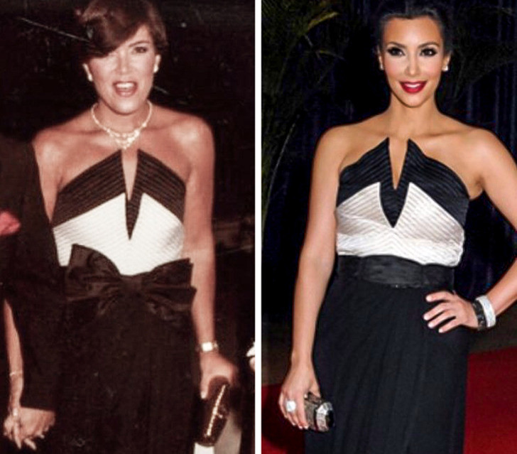 Kim Kardashian đã mặc lại chiếc váy Valentino từng là niềm tự hào của mẹ cô - Kris Jenner, trong thập niên 80.