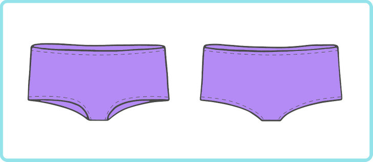 Chúng là kiểu quần chíp giống với nam giới. Chúng là kiểu quần chíp giống với nam giới.