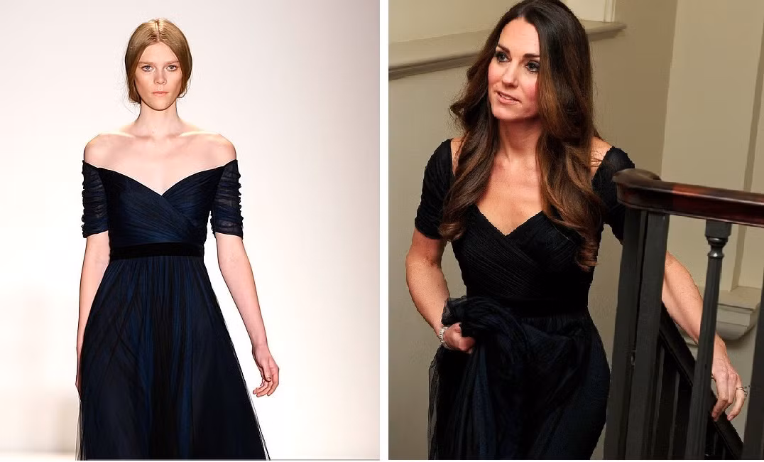 Ban đầu, nó có thiết kế hở vai khá gợi cảm nhưng Kate Middleton đã thay đổi nhẹ. Ban đầu, nó có thiết kế hở vai khá gợi cảm nhưng Kate Middleton đã thay đổi nhẹ.