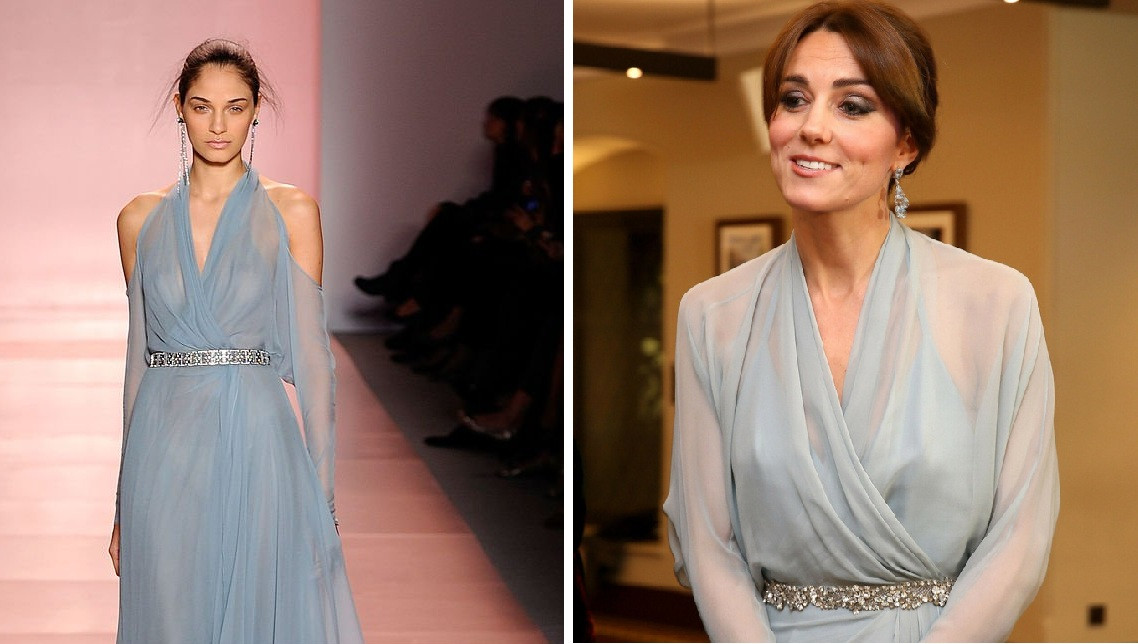 Công nương đã mặc một chiếc đầm dây cùng màu bên trong để trông kín đáo hơn. Công nương đã mặc một chiếc đầm dây cùng màu bên trong để trông kín đáo hơn.