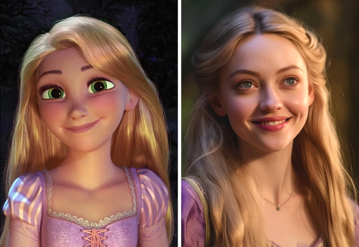 Với vẻ ngoài có nhiều nét giống Rapunzel, cô ấy là một bản live-action hoàn hảo của nhân vật. Với vẻ ngoài có nhiều nét giống Rapunzel, cô ấy là một bản live-action hoàn hảo của nhân vật.