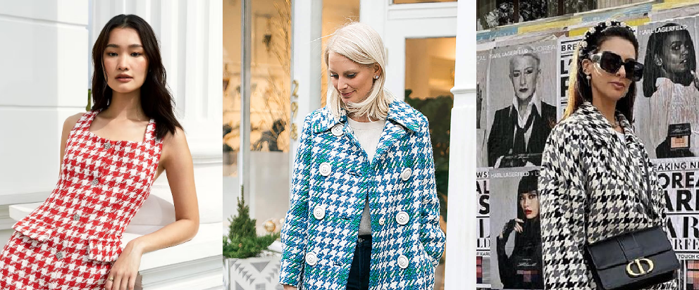 Họa tiết houndstooth đại diện cho quý tộc và sự thanh lịch. Họa tiết houndstooth đại diện cho quý tộc và sự thanh lịch.