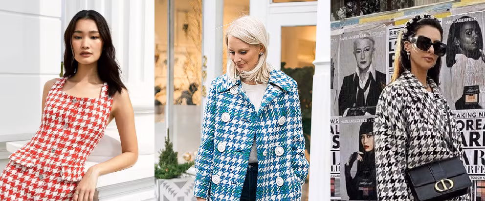Họa tiết houndstooth đại diện cho quý tộc và sự thanh lịch.