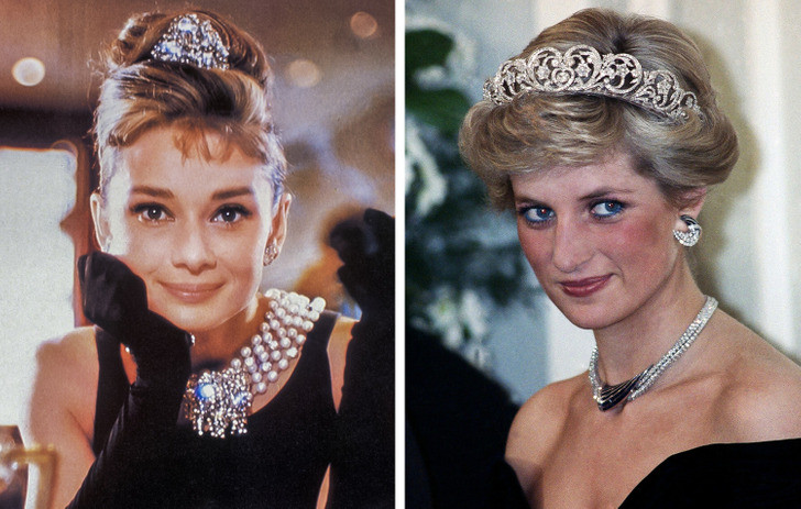 Audrey Hepburn và Diana đều là biểu tượng phong cách và cũng là chị em họ của nhau.