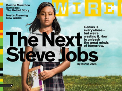 Hình ảnh của cô bé trên tạp chí