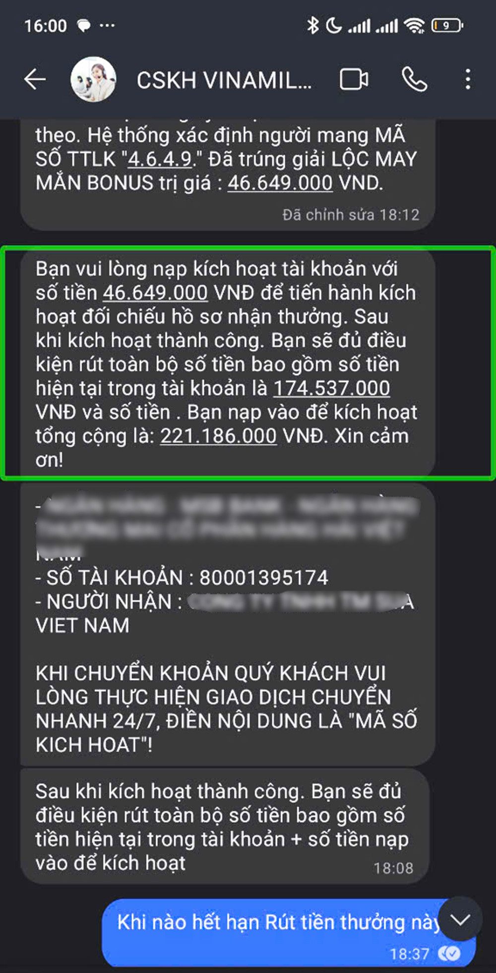 Vì tin lời nên chị Ng. ở phường 5, thành phố Đông Hà, tỉnh Quảng Trị đã bị lừa 46 triệu đồng