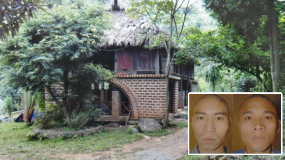 Ngôi nhà sàn - nơi các đối tượng nhốt anh Bùi Mạnh Hùng 