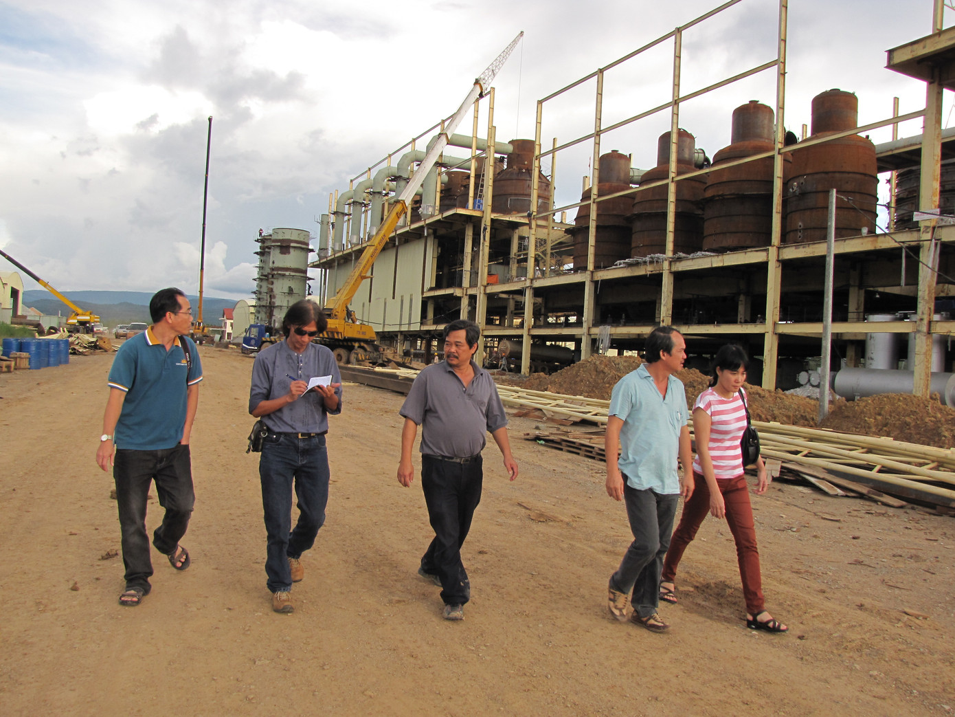 Cụm công nghiệp mía đường đang xây dựng