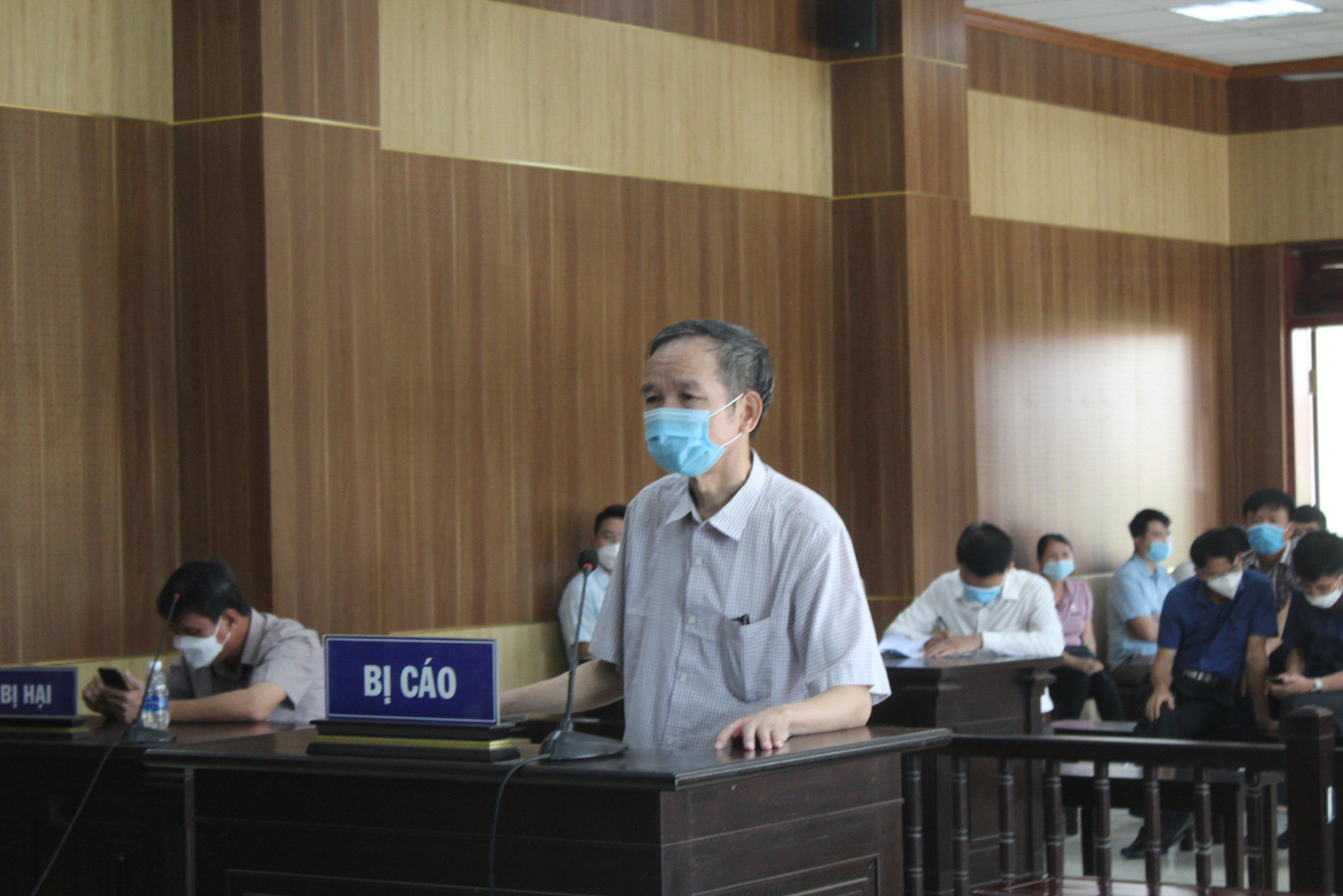 Bị cáo Hồ Đình Tùng tại phiên toà