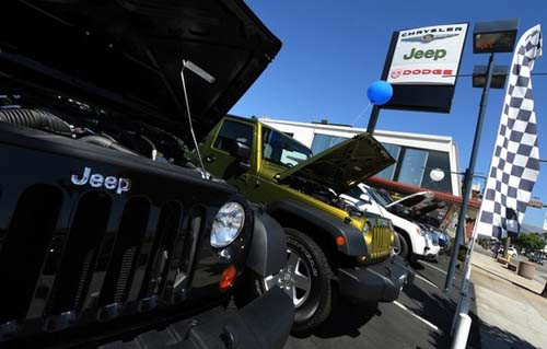 Một đại lý bán xe Chrysler Jeep tại Los Angeles, Mỹ. Ảnh Getty Images