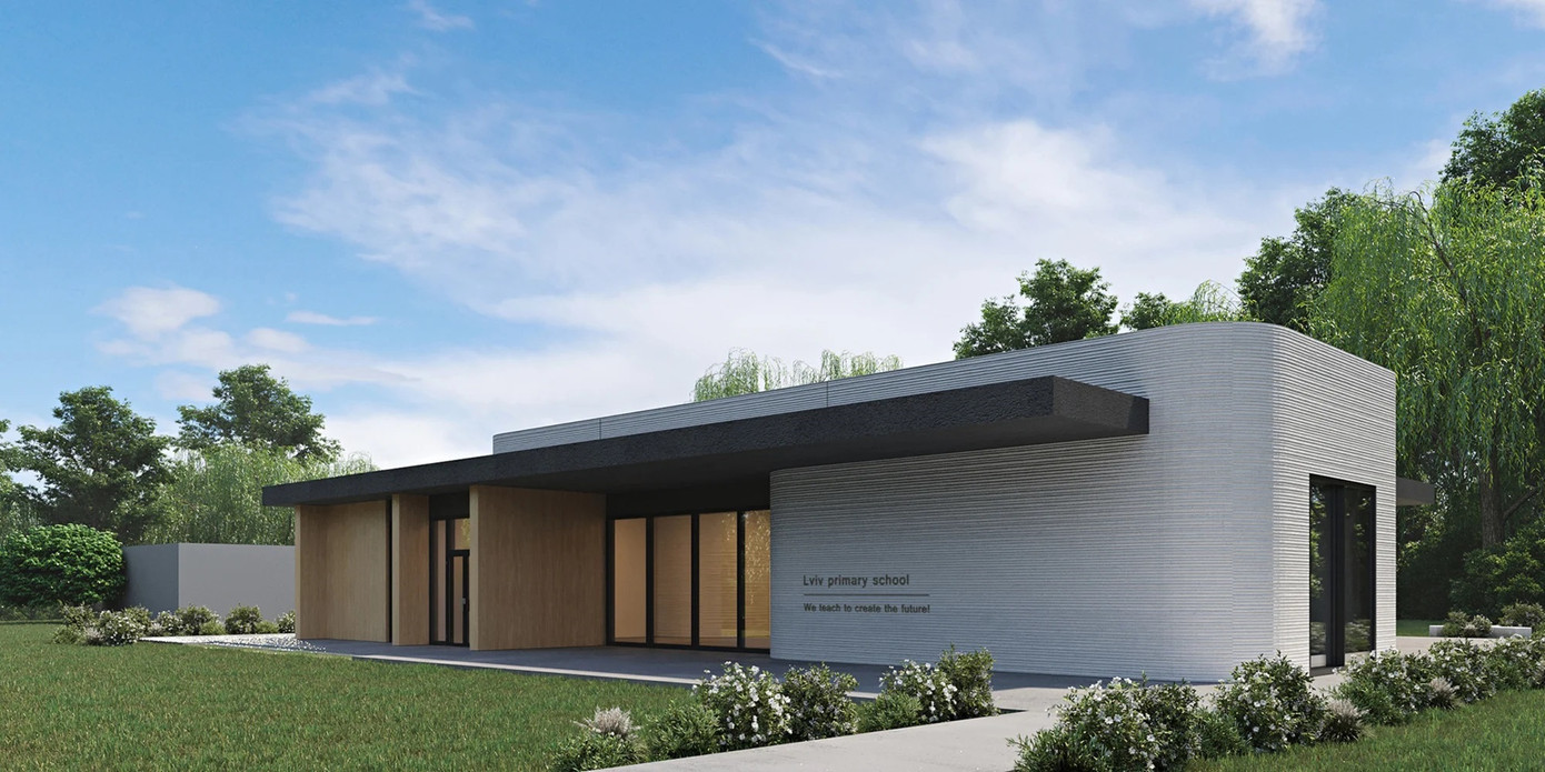 Trường học thí điểm xây dựng ở Lviv, Ukraine. Trường học thí điểm xây dựng ở Lviv, Ukraine.