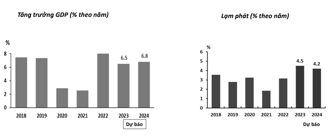 ADB dự báo tăng trưởng GDP Việt Nam năm 2023 là 6,5%