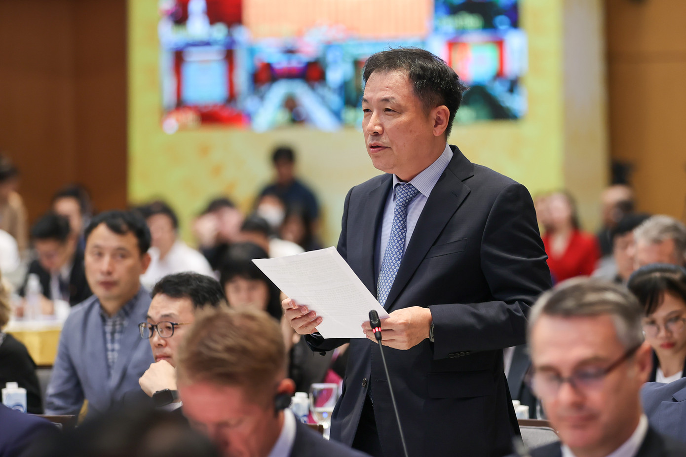 Ông Kim Yong Seup, Tổng Giám đốc Công ty Hyosung Đồng Nai (Ảnh: VGP/ Đoàn Bắc). Ông Kim Yong Seup, Tổng Giám đốc Công ty Hyosung Đồng Nai (Ảnh: VGP/ Đoàn Bắc).