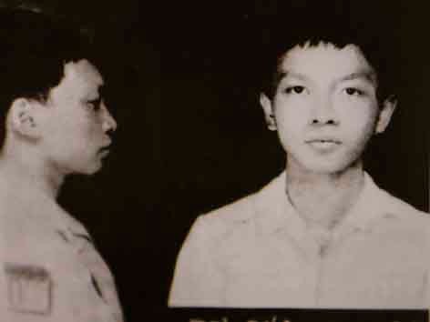 Ảnh mật thám Pháp chụp khi học sinh Võ Nguyên Giáp bị bắt tại Huế năm 1930