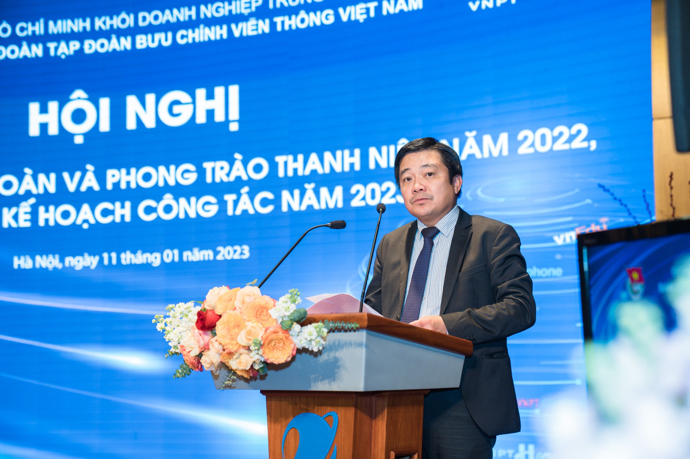 Ông Huỳnh Quang Liêm, Tổng giám đốc VNPT phát biểu tại hội nghị Ông Huỳnh Quang Liêm, Tổng giám đốc VNPT phát biểu tại hội nghị