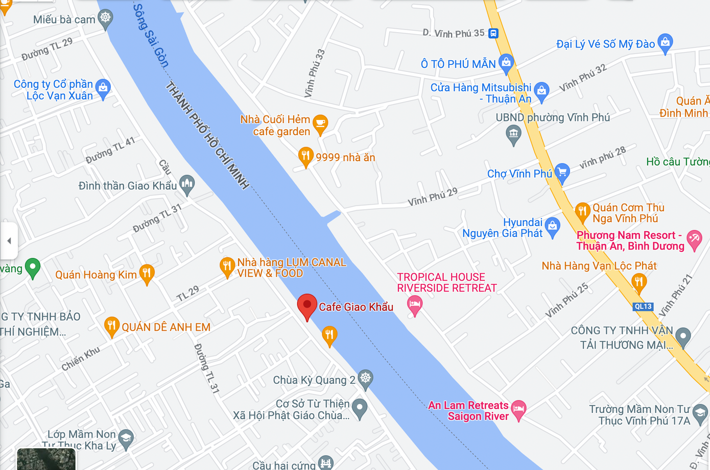 Vị trí xảy ra sạt lở. (Ảnh chụp từ Google Map)