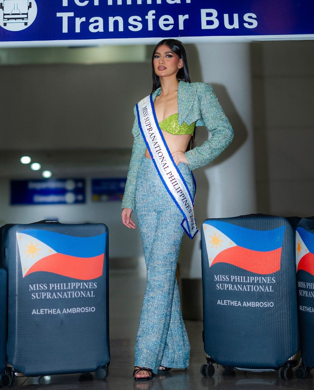 Đứng thứ chín trên bảng xếp hạng là đại diện Philippines - Alethea Ambrosio. Cô năm nay 21 tuổi, là đương kim Hoa hậu Philippines 2023. Cô là ứng viên nổi bật nhất khu vực châu Á.