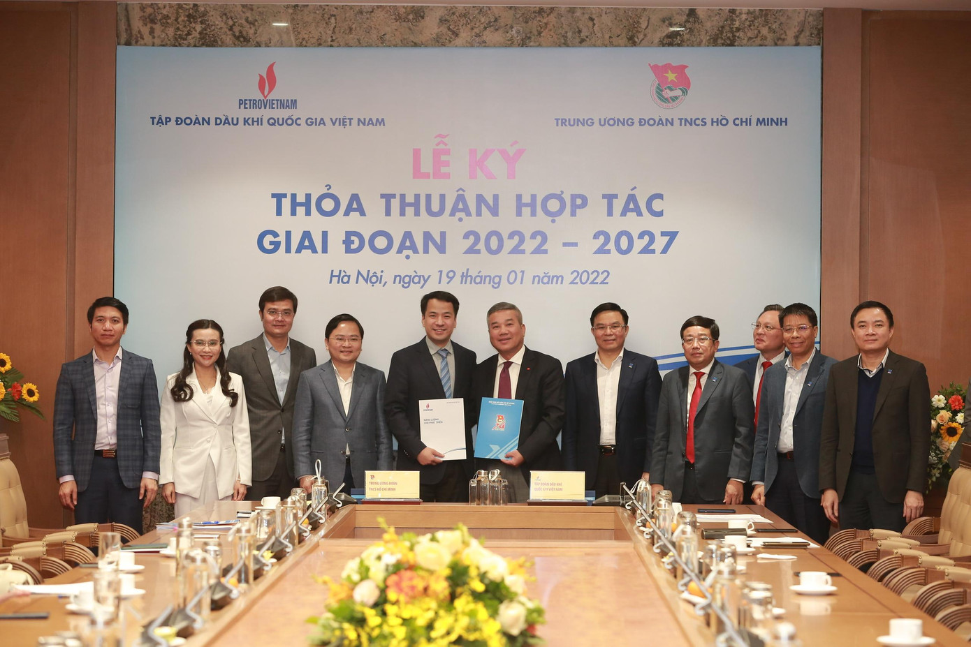 T.Ư Đoàn và PVN ký kết thỏa thuận hợp tác giai đoạn 2022 - 2027. Ảnh: Bảo Anh