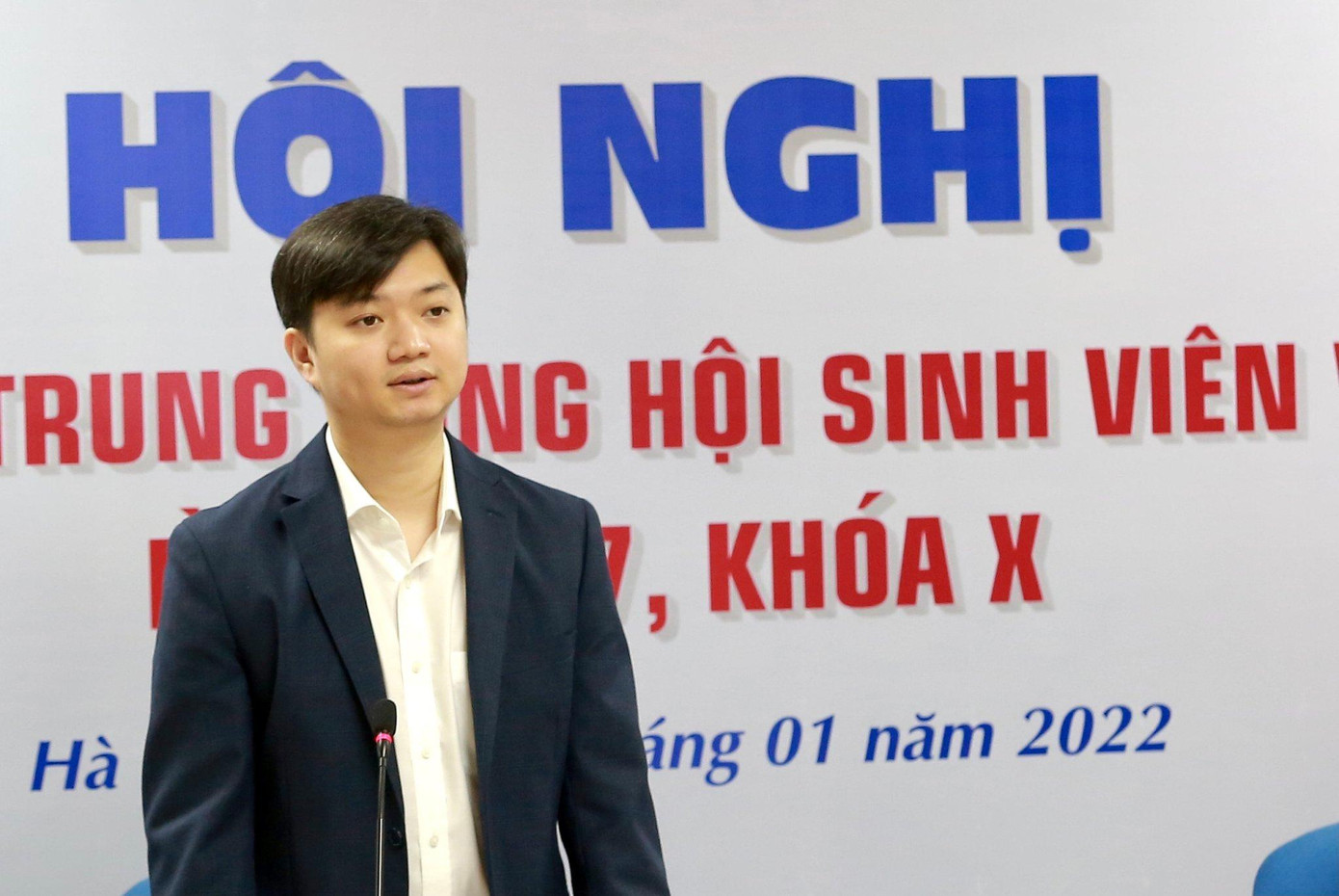 Anh Nguyễn Minh Triết, Bí thư T.Ư Đoàn, Chủ tịch T.Ư Hội SVVN phát biểu tại Hội nghị. Ảnh: Bảo Anh Anh Nguyễn Minh Triết, Bí thư T.Ư Đoàn, Chủ tịch T.Ư Hội SVVN phát biểu tại Hội nghị. Ảnh: Bảo Anh