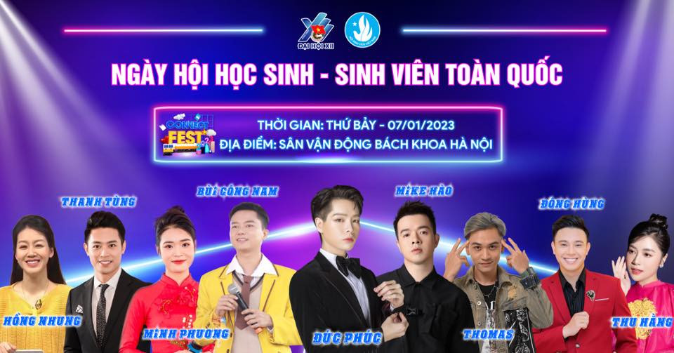 Ngày hội Học sinh, sinh viên toàn quốc - Connect Fest 2023 được tổ chức vào ngày 7/1, tại ĐH Bách khoa Hà Nội. Ngày hội Học sinh, sinh viên toàn quốc - Connect Fest 2023 được tổ chức vào ngày 7/1, tại ĐH Bách khoa Hà Nội.