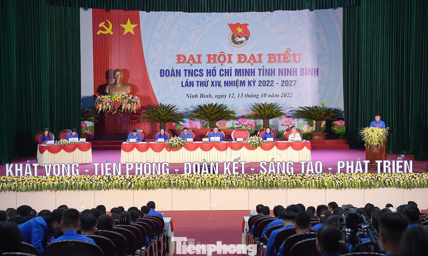 Đại hội Đoàn TNCS Hồ Chí Minh tỉnh Ninh Bình lần thứ XIV, nhiệm kỳ 2022 – 2027, có sự tham dự của 234 đại biểu. Ảnh: XUÂN TÙNG