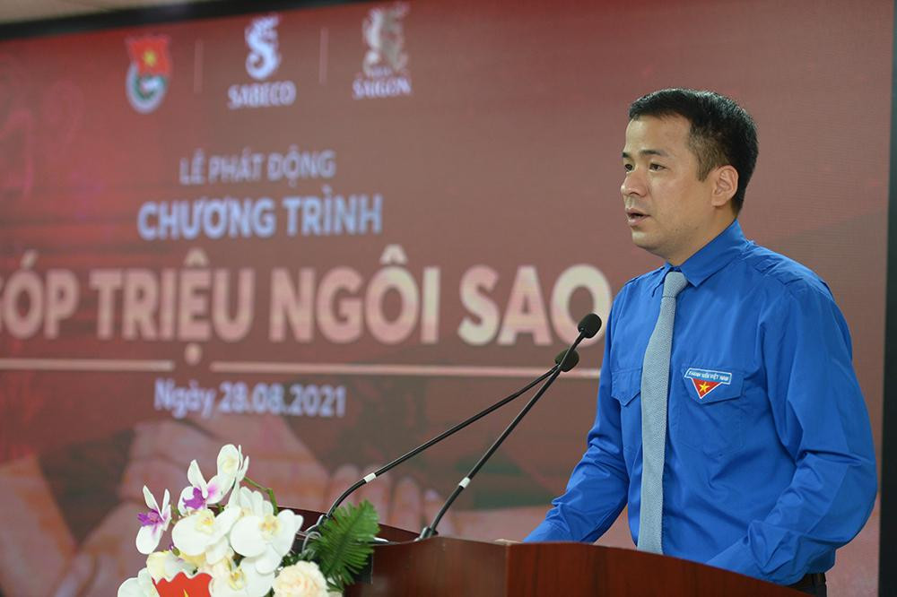 Anh Ngô Văn Cương, Bí thư T.Ư Đoàn phát biểu tại chương trình.