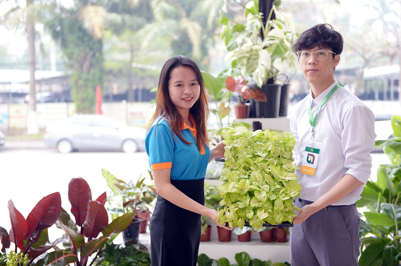 Tại Hội nghị, một số sản phẩm nông nghiệp được trưng bày, giới thiệu.