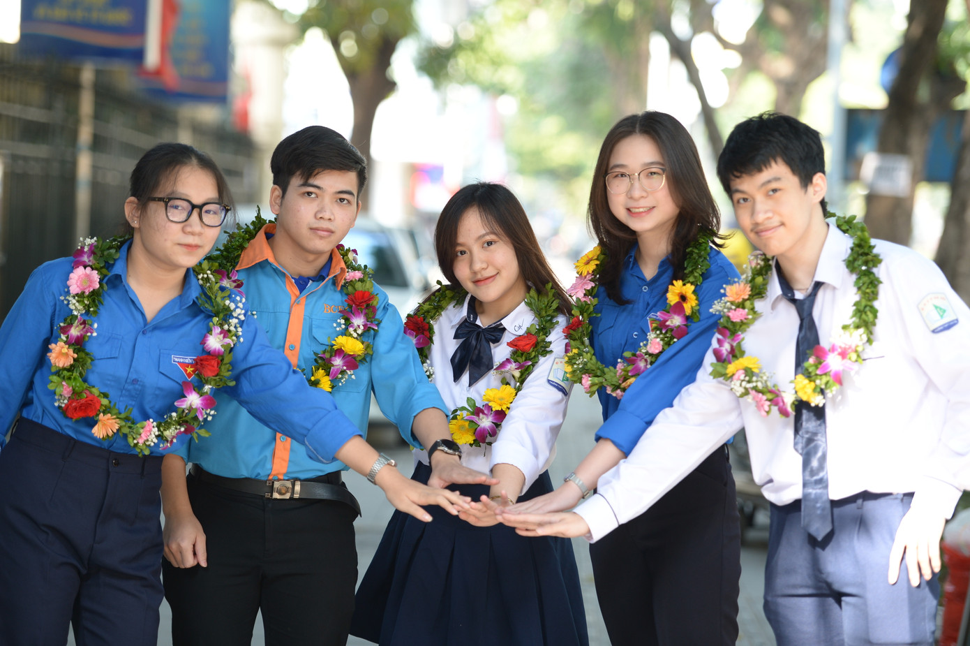 Những gương học sinh đạt danh hiệu 'Học sinh 3 tốt'. Ảnh: DƯƠNG TRIỀU