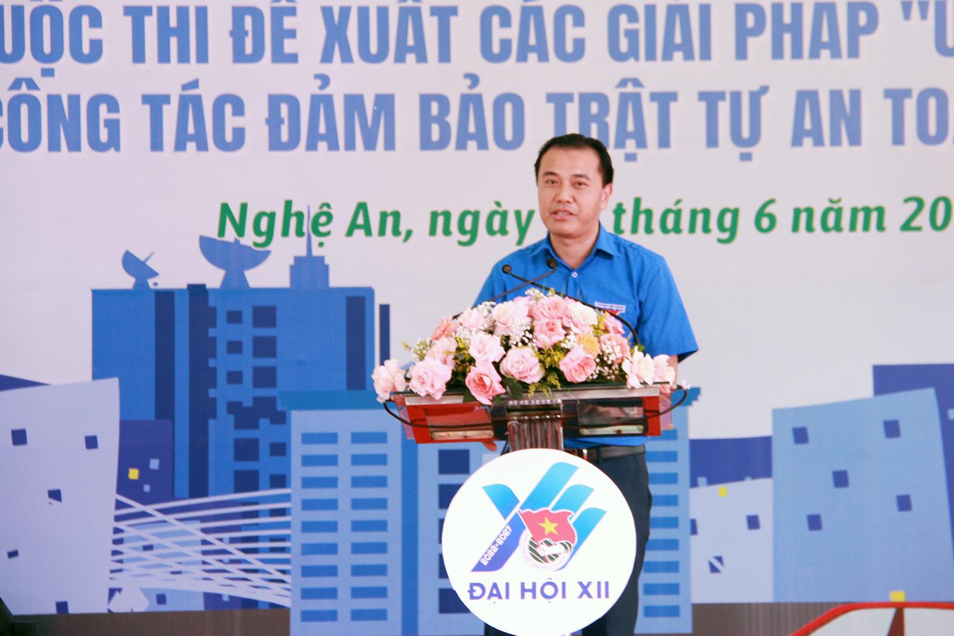 Anh Nguyễn Hải Minh, Phó Chủ tịch thường trực T.Ư Hội LHTN Việt Nam phát biểu tại Ngày hội.