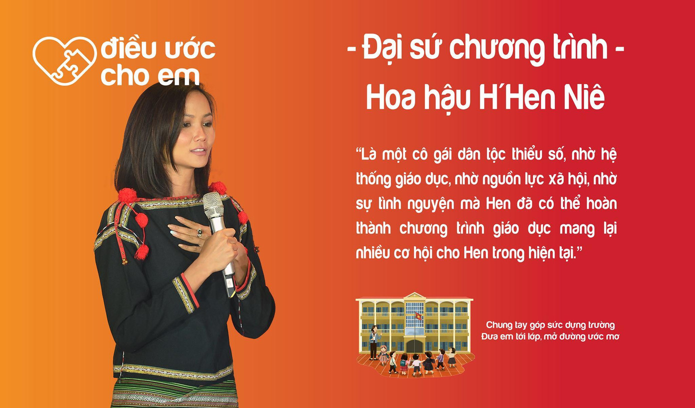 Tin rằng, chính vẻ đẹp và lòng nhân ái của H’Hen Niê cùng chuỗi chương trình ý nghĩa mà Điều ước cho em đang thực hiện sẽ cộng hưởng với nhau để tiếp tục truyền cảm hứng hành động, đóng góp của mỗi người Việt Nam, dù ở bất kỳ nơi đâu chúng ta đều cùng hướng về những “điều ước” Việt Nam.