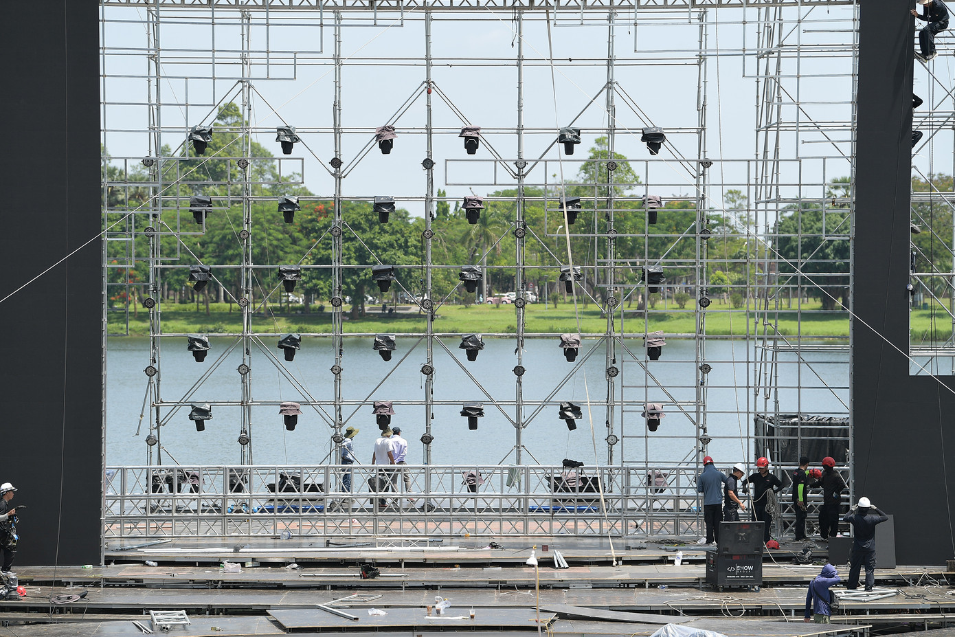 Cận cảnh sân khấu đêm chung kết Hoa hậu Việt Nam 2024.