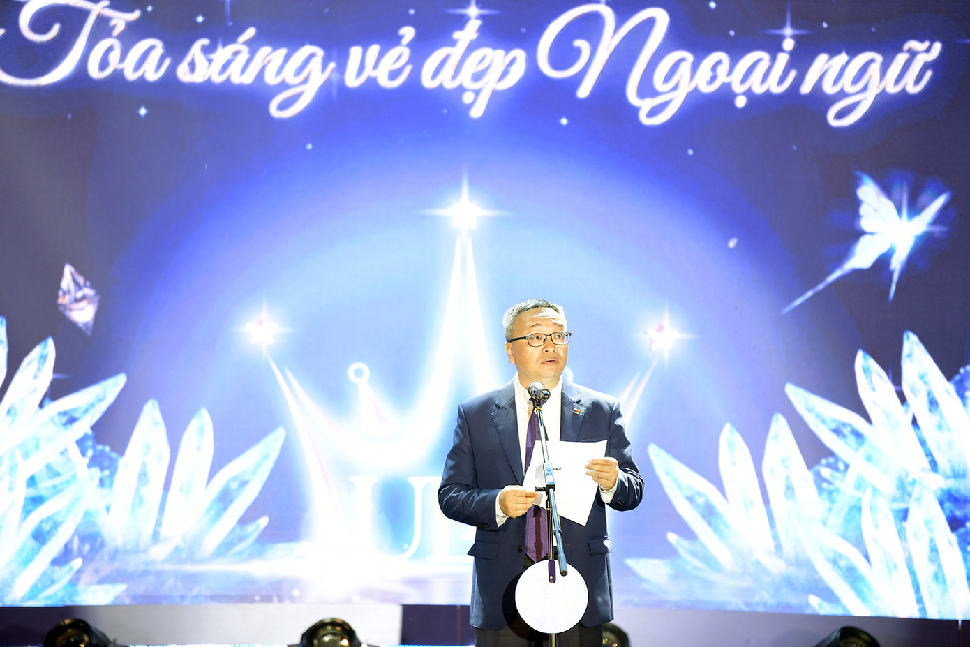 TS Đỗ Tuấn Minh – Chủ tịch Hội đồng trường, trường ĐH Ngoại ngữ (ĐHQG Hà Nội) phát biểu tại chương trình.