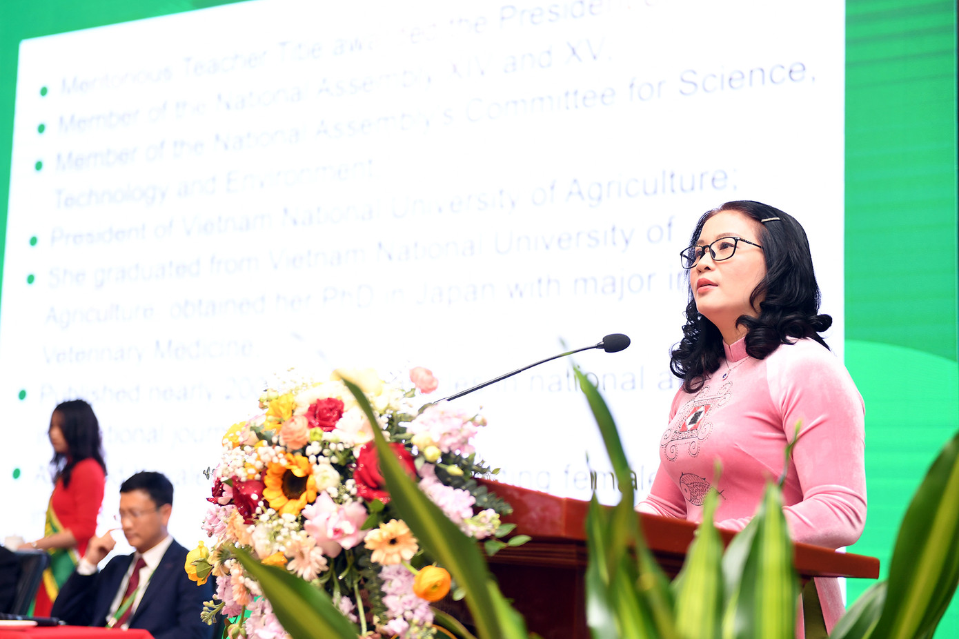 GS. TS Nguyễn Thị Lan - Giám đốc Học viện Nông nghiệp Việt Nam phát biểu tại chương trình. GS. TS Nguyễn Thị Lan - Giám đốc Học viện Nông nghiệp Việt Nam phát biểu tại chương trình.