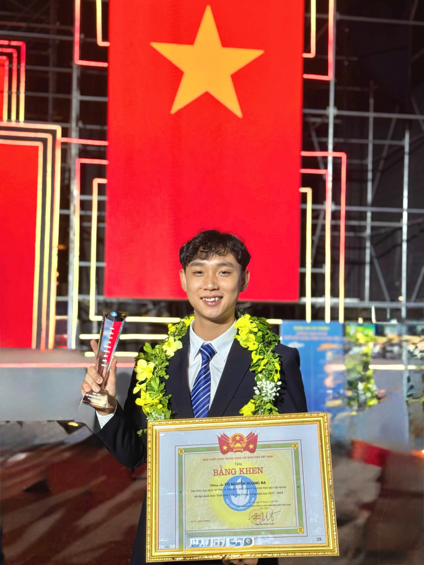 Võ Nguyễn Hoàng Đa –nguyên Chủ tịch Hội Sinh viên trường ĐH Sư phạm TDTT TP. HCM.