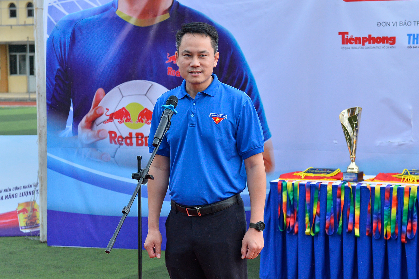 Anh Nguyễn Kim Quy - Phó Chủ tịch thường trực T.Ư Hội LHTN Việt Nam, phát biểu khai mạc giải đấu.