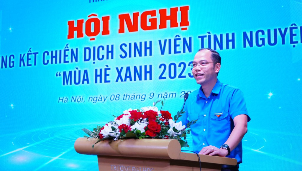 Anh Nguyễn Tiến Hưng - Phó Bí thư Thành Đoàn, Chủ tịch Hội Sinh TP. Hà Nội